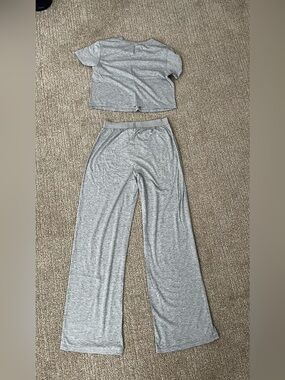 Essentials Heather Gray Lounge Top - Soft Cotton Blend